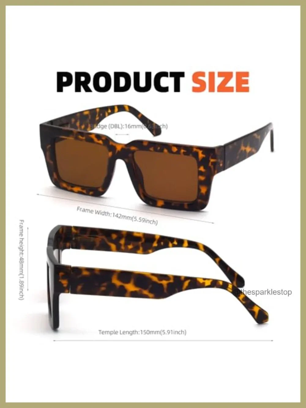 3-Pack Oversized Square Sunglasses for Women UV Protection Polycarbonate Frame